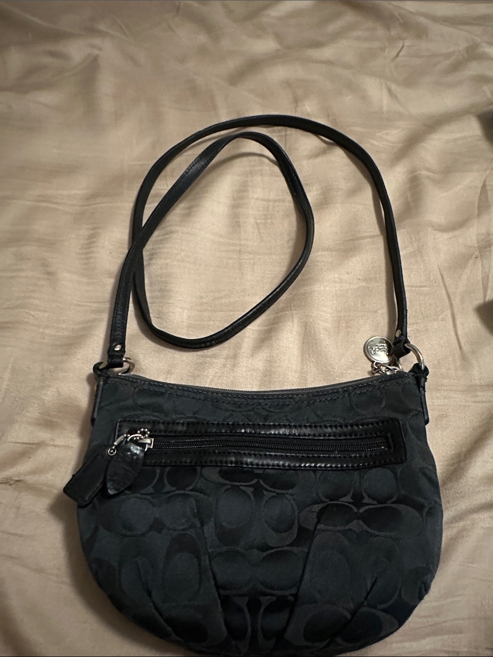 Coach Black Signature Jacquard Crossbody Bag